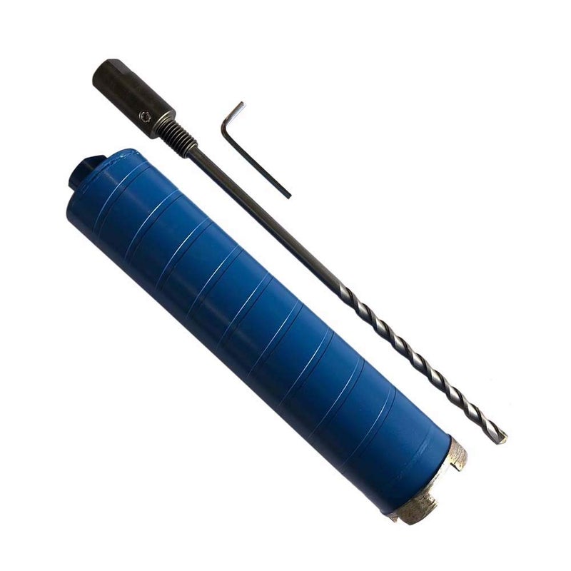 EDiamondTools مثقاب الماس الجاف 2-1/2" للطوب والكتل مع محول مثقاب 5/8"-11، عمق حفر 9.5"، محور 5/8"-11 - Image 1